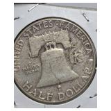 1950-P Franklin silver half dollar