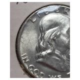 1951 Franklin silver half dollar