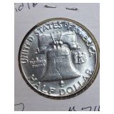 1951 Franklin silver half dollar