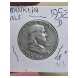 1952-D Franklin silver half dollar