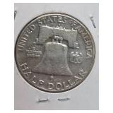 1952-D Franklin silver half dollar