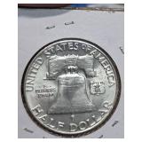 1959 MS67 Franklin silver half dollar