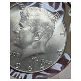 1964 MS63 JFK silver half dollar