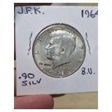1964 JFK silver half dollar