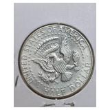 1964 Large D JFK silver half dollar