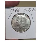 1966 JFK silver half dollar