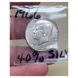 1966 JFK silver half dollar