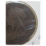 1901 G.B. U.K. Victoria one penny coin