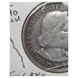 1894 Columbus silver half dollar coin
