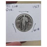 1927 Standing Liberty silver Quarter