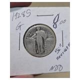 1928-S Standing Liberty silver Quarter