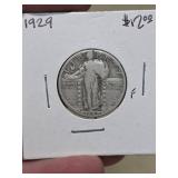 1929 Standing Liberty silver Quarter
