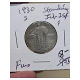 1930-S Standing Liberty silver Quarter