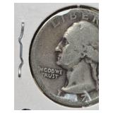 1937 Washington silver quarter