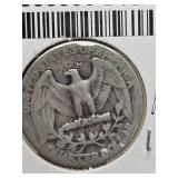 1937 Washington silver quarter