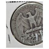 1937 Washington silver quarter