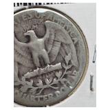 1937 Washington silver quarter
