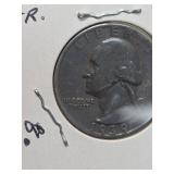 1939-S Washington silver quarter