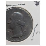 1939-S Washington silver quarter