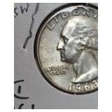 1963-D Washington silver quarter
