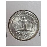 1964-D Washington silver quarter