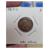 1917-S Lincoln Wheat penny