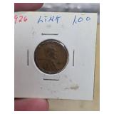 1926 Lincoln Wheat penny