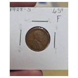1928-S Lincoln Wheat penny