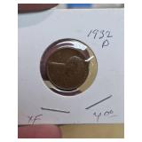 1932-P Lincoln Wheat penny