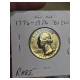 1976 Washington Bicentennial rare Gold plated quarter