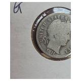 1911 Barber silver dime