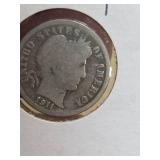 1911 Barber silver dime