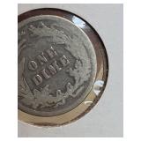 1911 Barber silver dime