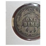 1913 Barber silver dime