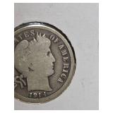 1914-D Barber silver dime