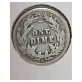 1914-D Barber silver dime