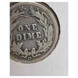1914-D Barber silver dime