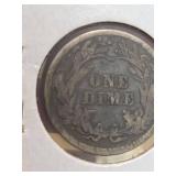 1916 Barber silver dime