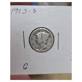 1923-S Mercury silver dime