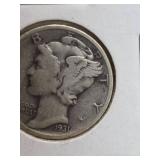 1931 Mercury silver dime