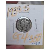 1939-S Mercury silver dime