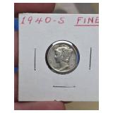 1940-S Mercury silver dime