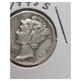 1943-S Mercury silver dime