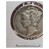 1943 Mercury silver dime
