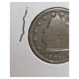 1904 Barber V nickle