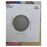 1905 Barber V nickle