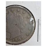 1905 Barber V nickle