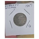 1907 Liberty V nickle