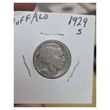 1929-S Buffalo nickle