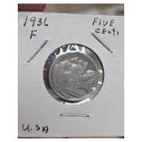 1936-F Buffalo nickle